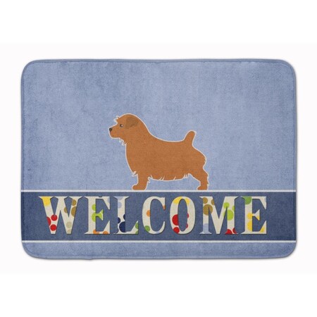 Carolines Treasures Norfolk Terrier Welcome Machine Washable Memory Foam Mat BB5513RUG